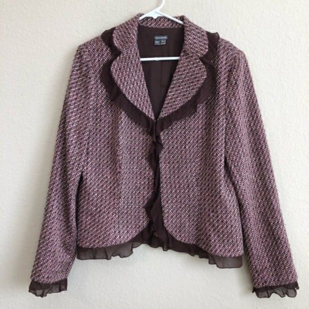Anthracite Blazer Ruffle Classic Suit Jack…